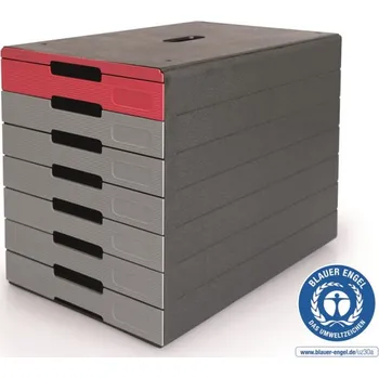 Zásuvkový kontejner Durable Zásuvkový box IDEALBOX PRO 7 - 7 zásuvek / červená 490452