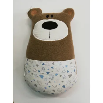 plyšák Plyšový medvídek hnědý - bílé kalhoty se srdíčky - 28cm