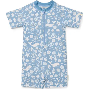 Kojenecké plavky Plavky krátký rukáv Ocean Sea Life Blue vel. 74/81