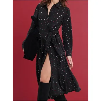 Dámské šaty Sinsay - Šaty s ozdobným zavazováním s viskózou - vícebarevná - 237GY-MLC - 237GY-MLC-XXL