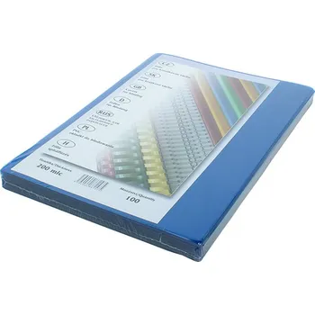 Vazač Classic Desky pro kroužkovou vazbu přední strana - A4 / modrá / 100 ks 32092