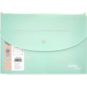 Spoko Spisové desky se zipemSpoko ReLeaf Soft touch - A5+ / mentolová 502500