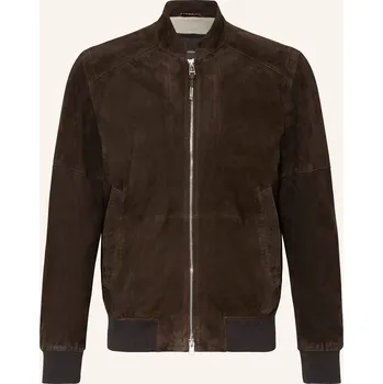 Windsor. Pánská Kožená Bunda Borello, tmavě hnědá, 54