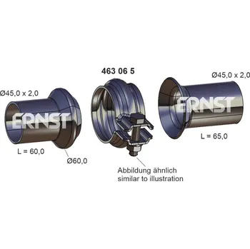Výfukový systém Sada na opravu, výfuková trubka ERNST 463065