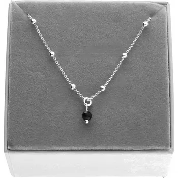 Náhrdelník Zlatý náhrdelník s turmalínem černý turmalín PŘÍRODNÍ KÁMEN 4,5 mm 45 cm