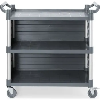 Servírovací stolek AmerBox Servírovací vozík se 3 policemi, velký, AmerBox, Včetně bočních policových panelů, 1010x500x(H)960mm