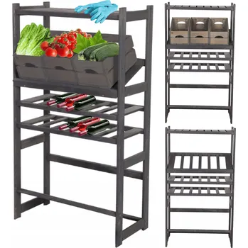 Dílenský regál Dřevěný skladový regál Wamar-Sosenka 124,2 x 70 x 33 cm, nosnost až 50 kg na polici