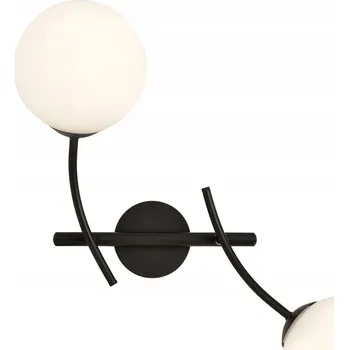 Nástěnné svítidlo Emibig HUNTER K2 BLACK/OPAL Nástěnné svítidlo Ocel lakovaná sklo Černé