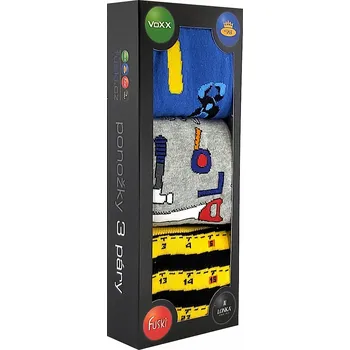 Dámské ponožky Dárková krabička ponožek Lonka Debox mix A "nářadí" 3 páry Velikost: 43-46 (29-31)