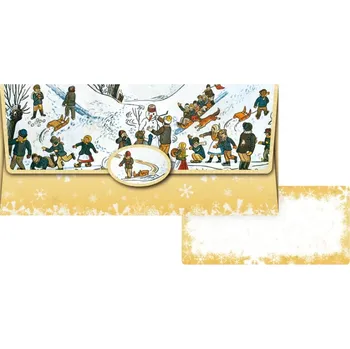 MFP Paper s.r.o. Vánoční obálka na peníze Josef Lada - zlatá 602699