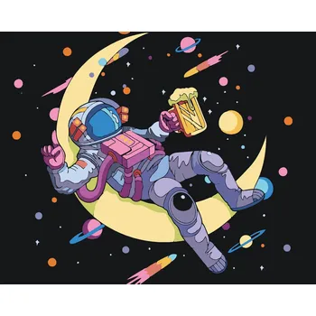 ZUTY Malování podle čísel - ASTRONAUT A PIVO