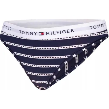 Kalhotky TOMMY HILFIGER DÁMSKÉ BIKINI KALHOTKY 1 KS BIKINI S POTISKEM TMAVĚ MODRÉ vel. S