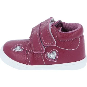Dívčí polobotky Jonap kožené boty 022 MV velcro vínová srdce2 Velikost: 24