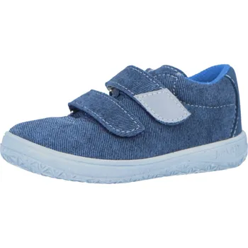 Dívčí polobotky Jonap barefoot boty B11SV SLIM modrá riflovina Velikost: 22