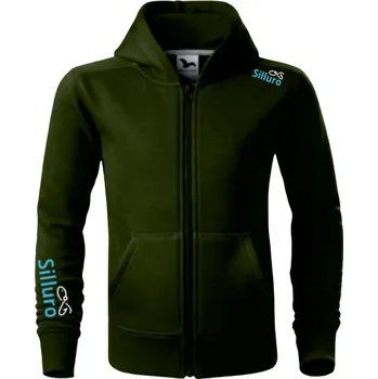 Rybářské oblečení Silluro mikina s kapucí, dlouhý zip khaki Velikost: M