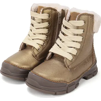 Dívčí polobotky DDstep Zimní kožené D.D.step W056-52456D Bronze Velikost: 35