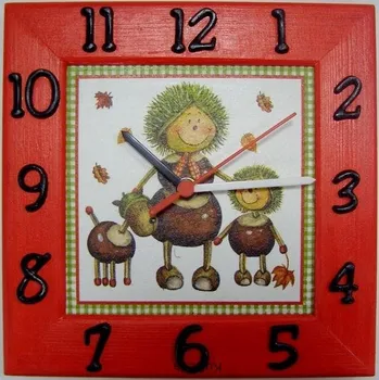 Hodiny Dětské hodiny - Kaštánci v červeném