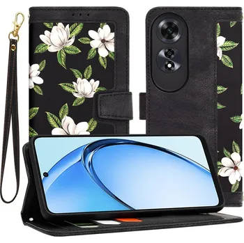 Pouzdro na mobilní telefon Techsuit Flipové pouzdro Oppo A60 4G Květy úsvitu