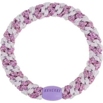 BON DEP Gumička do vlasů Kknekki "Lavender Pink Glitter Stripe"