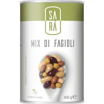 Bonbon Natural Jihlava SARÁ Mix fazolí s cizrnou ve slaném nálevu 400 g