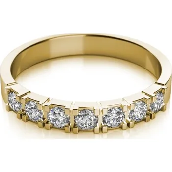 Prsten Couple, Zajímavý prsten Alexis – žluté zlato se zirkony, vel. 52, prům. 16.6 mm, 585-68-1-0470.0Z00.0.52.001