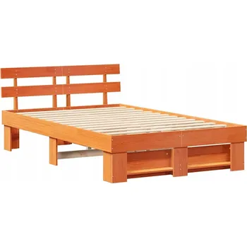 Postel Rámeček postele Voskový Bronz 140 x 190 cm Masivní borovicové dřevo