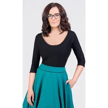 Pánské tričko Černé triko s kulatým výstřihem Velikost: 40, Délka rukávu: 3/4 rukáv - příplatek + 100Kč