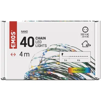 Vánoční dekorace Vánoční osvětlení na stromeček Emos pro venkovní použití 4 m 21 - 50 světel