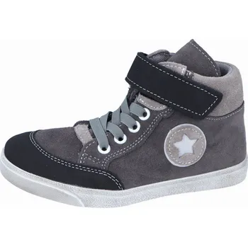 Dívčí polobotky Jonap kožené boty 028 SV šedá hvězda Velikost: 28
