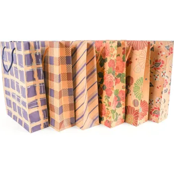 Tašky papírové Craft Ornament - velká / 240 x 80 x 330 mm 100846