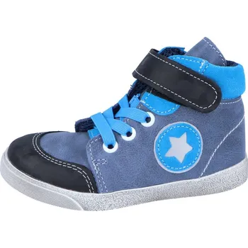 Chlapecké polobotky Jonap kožené boty 050 MV modrá hvězda Velikost: 24