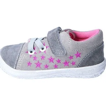 Dívčí polobotky Jonap barefoot boty B12SV šedá hvězdy Velikost: 24