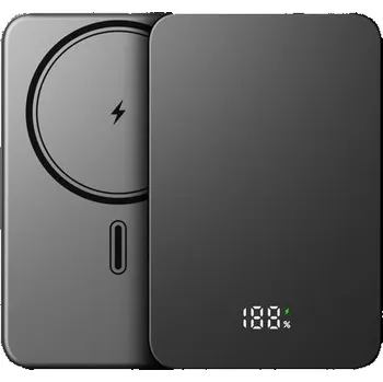Powerbanka UltraThin MagSafe Powerbanka 10000 mAh, PD20W + 15W bezdrátově, černá