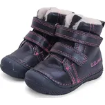 DDstep Zimní kožené boty D.D.step W082-42385B Royal Blue Velikost: 25