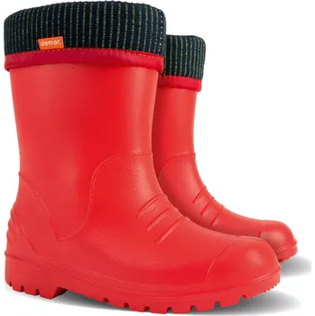 Dívčí holínky Demar DINO 0310 B červená dětské zatepelné holínky Velikost: 36/37