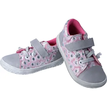 Dívčí obuv Jonap barefoot boty B12MV exclusive šedorůžová kytička Velikost: 23