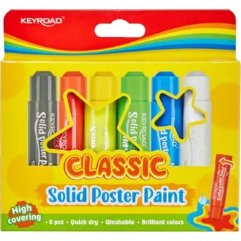 Speciální výtvarná barva KeyRoad Temperové barvy Keyroad tuhé - classic / 6 ks 562969