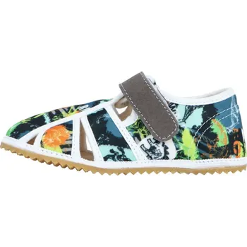 Chlapecká obuv Jonap barefoot bačkůrky HOME New zelený dino Velikost: 33,5