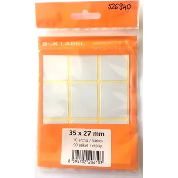 Samolepící etiketa SK Label Samolepicí etikety v sáčku - 35 x 27 mm / 90 etiket 33716