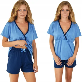 Dámské pyžamo Born2rest dámské pyžamo bavlna modré velikost S