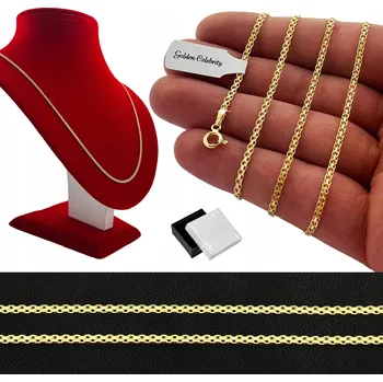 Řetízek KRÁSNÝ DÁMSKÝ ŘETÍZEK BISMARK 55cm/2mm 925/585, DÁREK PRO ŽENU