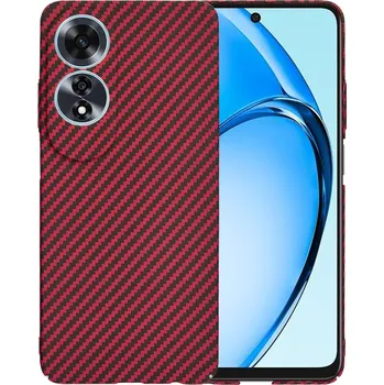 Pouzdro na mobilní telefon Obal Techsuit Carbonite FiberShell pro Oppo A60 4G červený