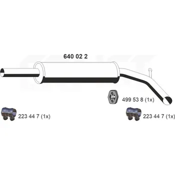 Tlumič výfuku Střední tlumič výfuku ERNST 640022