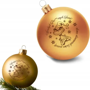 Vánoční dekorace Vtipná skleněná VÁNOČNÍ KOULE na vánoční stromeček, DÁREK PRO MUŽE / KLUKA