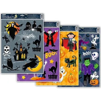 Okenní dekorace MFP Paper s.r.o. Dětské okenní folie 30 x 42 cm - halloween glitr 602642