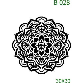 Plastová šablona pro malování - Mandaly a dortovky - Mandala (B028) - 30 x 30 cm , Lepící fólie