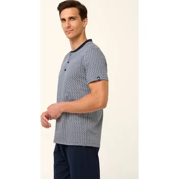 Pánské pyžamo Luxusní pánské pyžamo krátké VAMP 22676 Velikost: XL