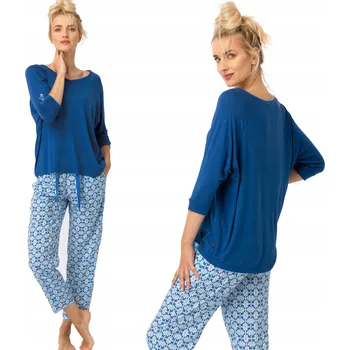 Dámské pyžamo Pyžamo Key Lns 721 B25 Viskóza 3/4 2XL-3XL modré 3XL