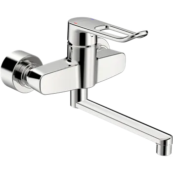 Vodovodní baterie Hansa Clinica - Nástěnná umyvadlová baterie, dlouhá páka, chrom 01536286
