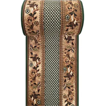 Koberec Makro Abra Běhoun BCF Alfa 01 Květy zelený Šíře: 70 cm